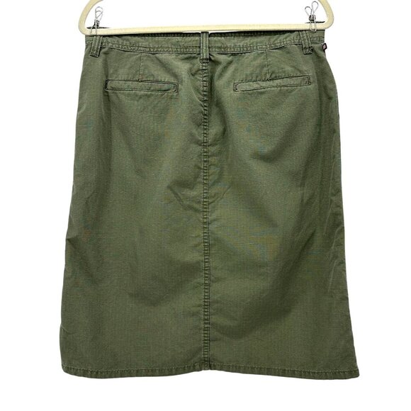 Vintage Polo Jeans Co. Ralph Lauren Green Knee Length Cargo Skirt Womens 10 - Picture 2 of 4
